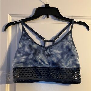 PINK Victoria's Secret Blue Tie-Dye Sports Bra